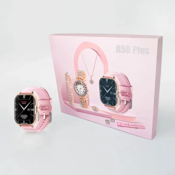 A58 Plus 6 IN 1 Smartwatch Set - Image 4